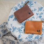 子どもの手型足型を刻印｜手形足形×本革 ミニ財布 名入れプレゼントにも◎父の日・敬老の日・還暦祝い・誕生日ギフトにおすすめのオーダーメイド 【敬老の日】　手形足形　ミニ財布　赤ちゃん　ベビー　初めて