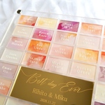 Painted Vows♡水彩マーブルのアクリル結婚証明書　暖色系　ウェディング　席札にもなる　プレ花嫁必見