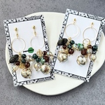 jararing・シノワズリピアス/イヤリング　手染めビーズ