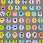 世界の踏切ご褒美シール 64枚セット②