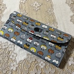 長財布　いろんなネコちゃん・ブルーグレー