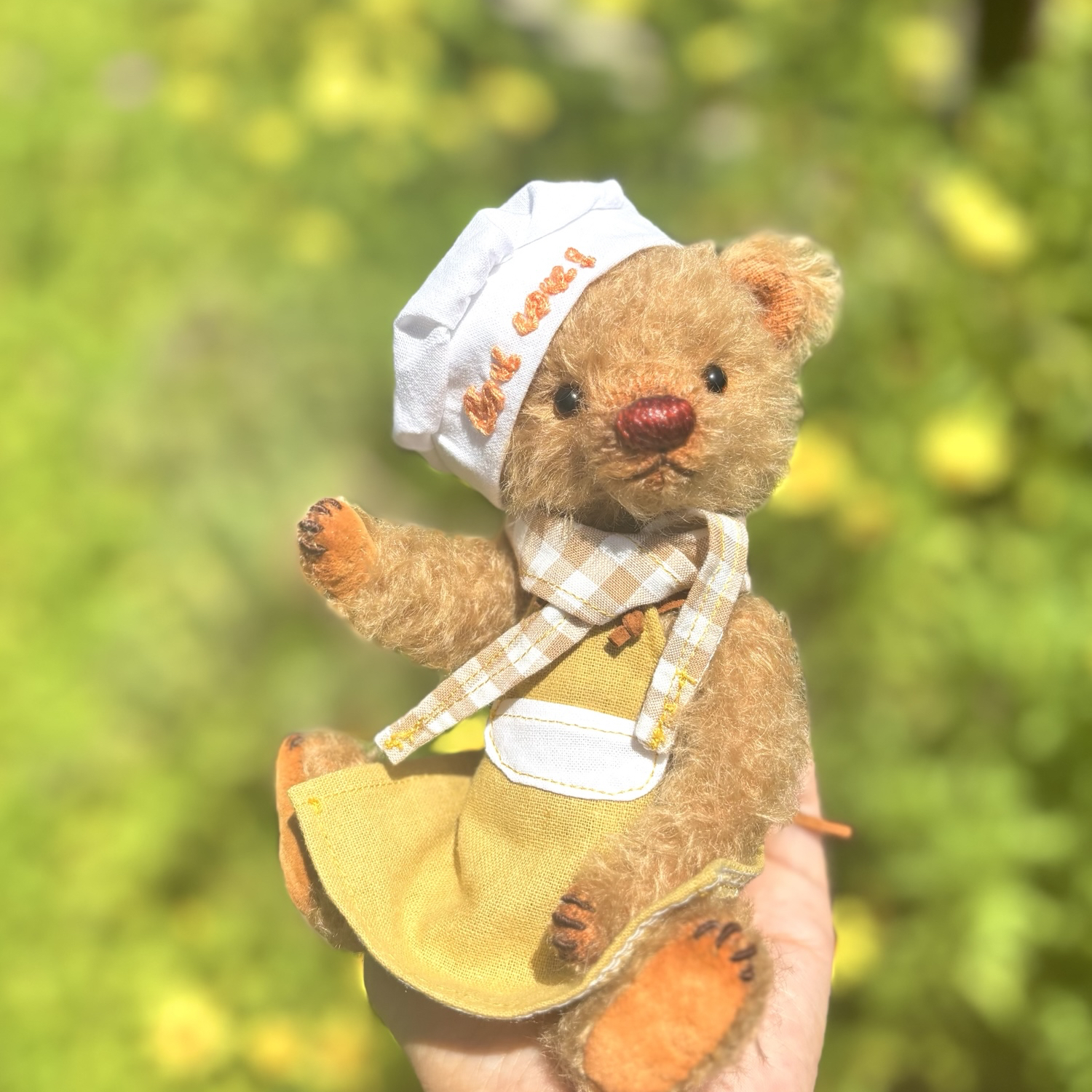 ハンドメイド・ミニチュアベア　ミニチュアテディベア　手作り　ぬいぐるみ　作家 ミニチュア テディベア 手のひらサイズ(送料無料キャンペーン中
