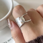 −𝗡𝗘𝗪− silver925サイド オープン リング ニュアンス ボリューム シルバー デザイン 指輪 シルバー925 S925 シンプル【R-216】