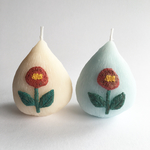 【秋の夜長にやさしい灯り】特集掲載品・一輪のしずくキャンドル（お花のしずくシリーズ）ナチュラル・プレゼント・プチギフト