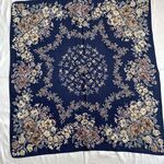 【15%OFF済｜セール中】スカーフ　LAURA　ASHLEY　ネイビー花柄　ガーリー　エレガント　 19acd50