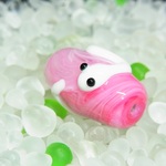 白蛇長玉　金赤マーブル