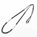 [nanairo]GLASS BEADS NECKLACE (BLACK)
