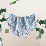 ふんどしパンツ 単品　立体裁縫　リラックスショーツ　ふんどしショーツ　ブルー花柄