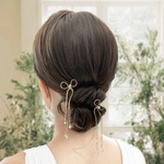 ◎ゴールドチェーンのリボン 2個セット ヘアアクセサリー