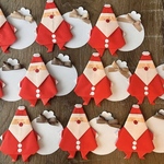 Merry Xmasサンタさん　12月　メッセージカード　リボン　折り紙　ハンドメイド　壁面飾り　クリスマス　メリークリスマス　冬