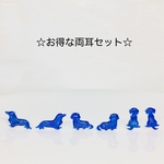 宇宙ダックスのピアス(両耳)