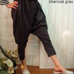 リネン１００％のサルエルパンツ　日本製 お色は４色　M～２L,３L~５Lから　プチオーダー可！ 