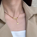 【サージカルステンレス】piece necklace