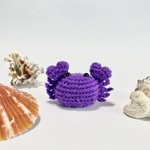 かにのあみぐるみ（むらさき）