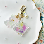 KOHAKUTO BEAR♡和菓子ベア🍡　　　　シャカシャカ　キーホルダー　レジン　アニマル　スイーツ　プレゼント　ミニチュア　フェイクスイーツ　琥珀糖　くま　マルチカラー　こはく糖　ネオンカラー　