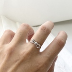 リボンリング　KR6691 ダイアモンド　　silver925　シルバーリング