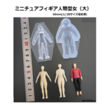 ミニチュアフィギア人物型　女（大）60mm(1/28サイズ量産用)