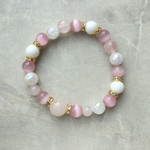 ローズクォーツ × ピンクキャッツアイ / 天然石ブレスレット