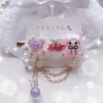 『星屑うさぎと夢の実のヘアクリップ』
