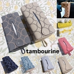 🌈累計販売𝟭𝟯𝟬点🌈⭐椅子張り用高級生地⭐　ミナペルホネンくるみボタンのオリジナルティッシュケース　ティッシュカバー　タンバリン𝗱𝗼𝗽　受注制作