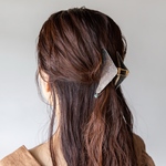 【ハーフアップに最適✨】バンスクリップ　シルバー　天然石　ターコイズ　ヘアアクセサリー　ヘアクリップ　浴衣　海　夏　リゾート　大人アクセサリー　大人かわいい　シンプル　大きめ　まとめ髪　髪留め