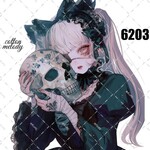 original sticker « no.6203 »     //     人物ステッカー オリジナルステッカー オリジナル人物ステッカー ステッカー cotton melody 