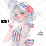 original sticker « no.6267 »     //     人物ステッカー オリジナルステッカー オリジナル人物ステッカー ステッカー cotton melody 