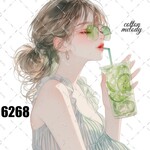 original sticker « no.6268 »     //     人物ステッカー オリジナルステッカー オリジナル人物ステッカー ステッカー cotton melody 