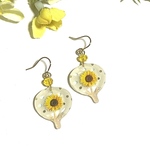 【再販】夏にピッタリなうちわピアス／イヤリング(ひまわり🌻)