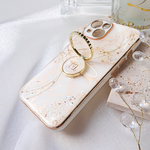 全面スノーゴールド　iPhoneケース　アルコールインクアート　冬　雪　華やか　きらめく　ホワイトスマホケース　ご褒美　高級感　ショルダー　スマホリング　優しい　ゴールド