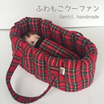お人形さんのふわもこクーファン＊タータンチェック赤
