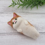 ニャザラシ(茶白) 羊毛フェルト