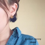 ふわふわ × square イヤリング