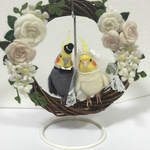※専用ページです※8natsuki様ご依頼、オカメインコちゃんのウェルカムリース♪