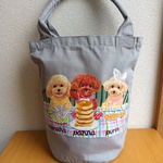 受注制★ハンドペイントうちの子オーダーバケツ型トートバッグ
