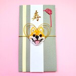 水引の御祝儀袋💕柴スマイル（グレー×アイボリー）