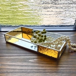 bottom mirror ステンドグラス トレイ〜yellow〜