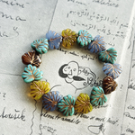 SALE【1連15コセット】JIRI＊IVANA#czech beads#チェコビーズ　leaf13✖️11㍉　mixassort/ copper