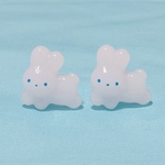 おさんぽうさちゃんのピアス(ホワイト)