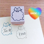 イラストはんこ(吹き出しとねこ)