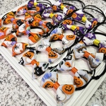 わんちゃん用　ハロウィン黒猫おばけ3色ふわふわトリミングチョーカー18個セット