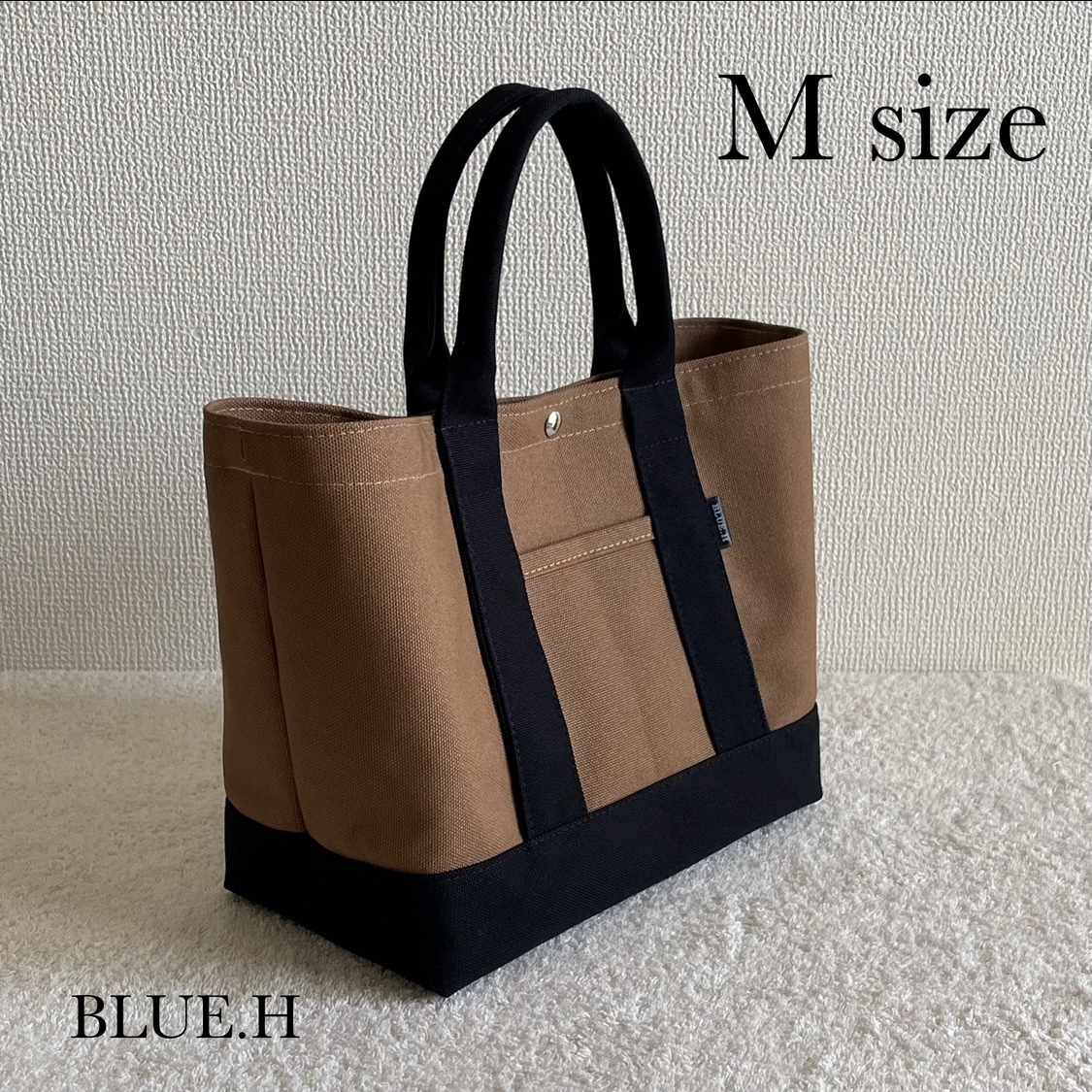 【JUNE】フリルトートバッグM 倉敷8号帆布　コバルトブルー　ファスナー 倉敷帆布 VDLC 舟形トートバッグ Mサイズ : リココチ ヤフー
