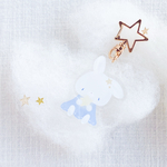 星空うさちゃんのアクリルキーリング