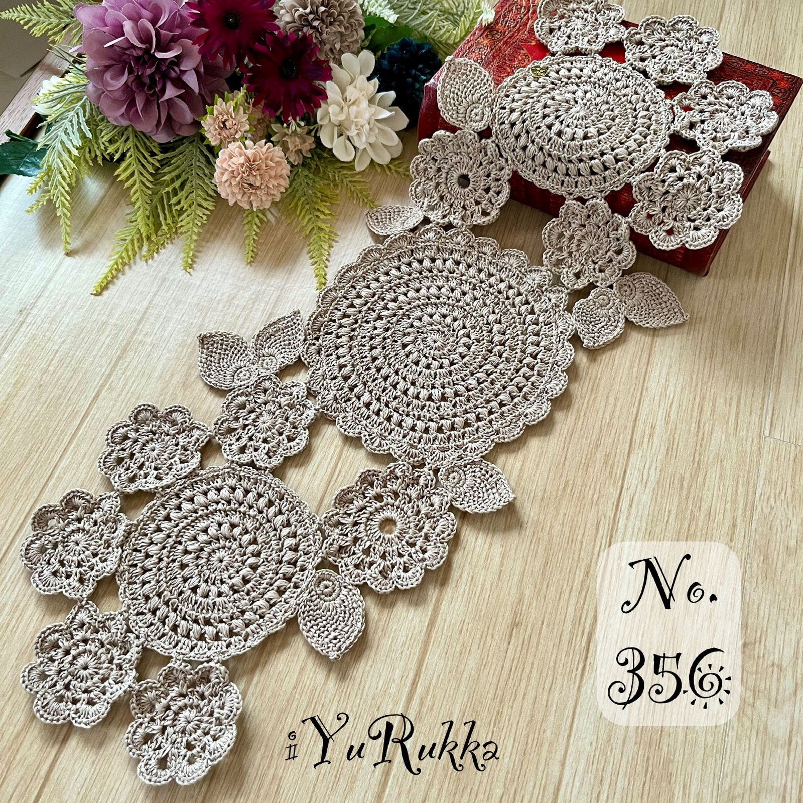 ☆送料無料☆約20cm【No.301】キラキラ ドイリー ハンドメイド