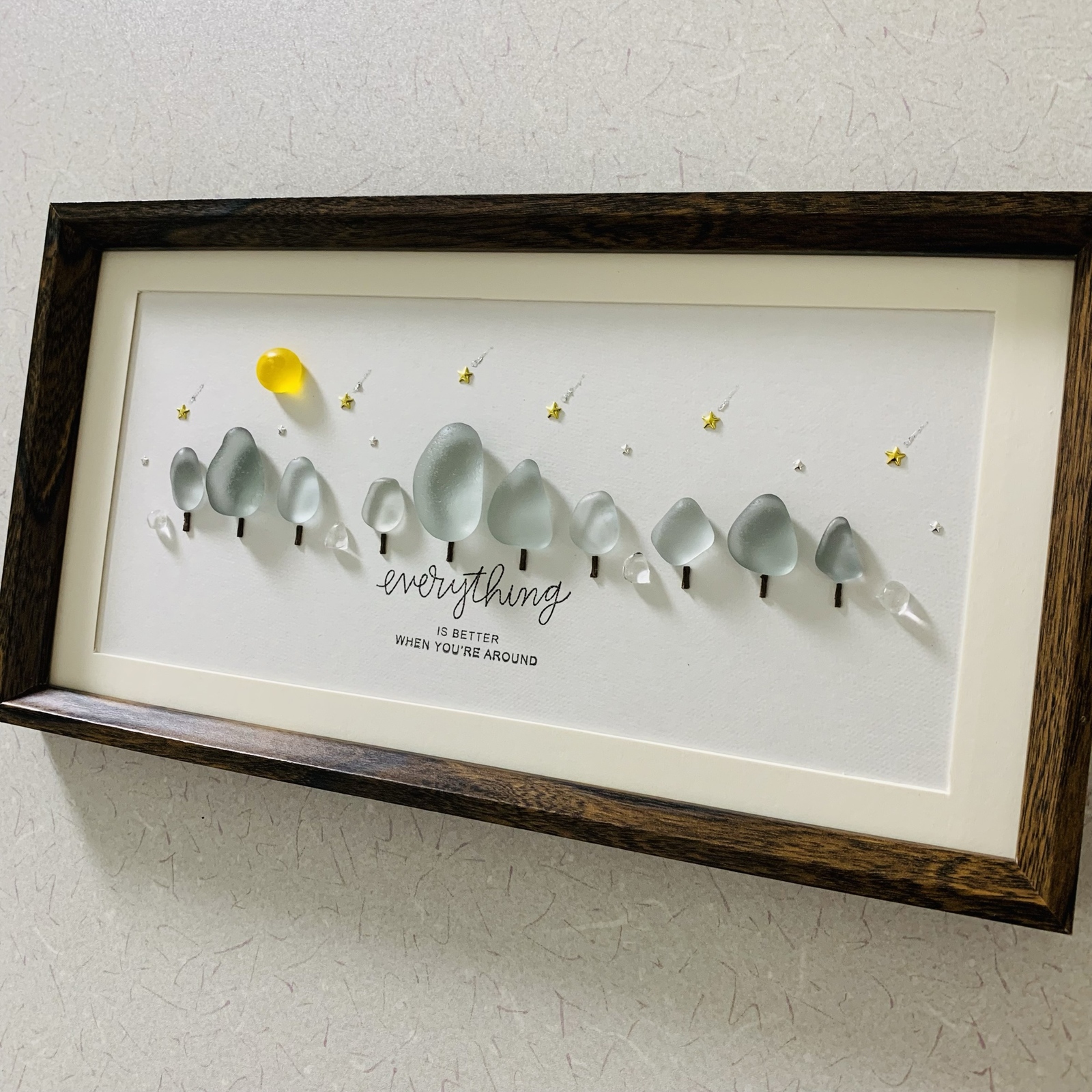 最新作】シーグラスアート お月見 癒し インテリア雑貨 ハロウィン