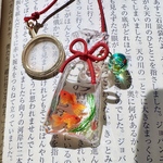 金魚すくい　栞　和金2匹