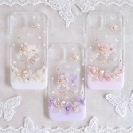 【リニューアル】紫陽花と蝶のブーケ❁.*･ﾟドライフラワーiPhoneケース【※iPhone専用ページ】
