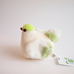 文鳥の置物ぬいぐるみ(もふもふ)グリーン