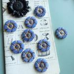 SALE【2コセット】JIRI＊IVANA#czech beads#チェコビーズ　flower22㍉　slim milk white/copper