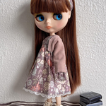✩花柄ワンピース*ボレロ*ターバン3点セット   ブライスアウトフィット*ネオブライス*ドール服